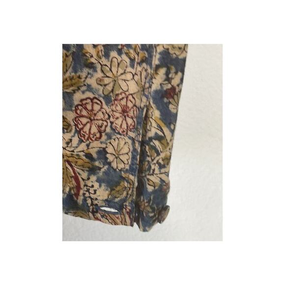 Polo Jeans Company Blue Floral Print 100% Cotton Unlined Jacket Size XL - Picture 7 of 7